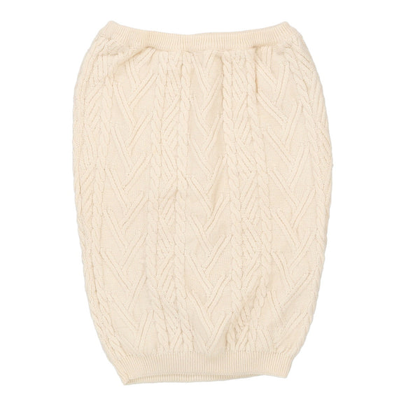 Vintage cream Rive Gauche Yves Saint Laurent Mini Skirt - womens medium