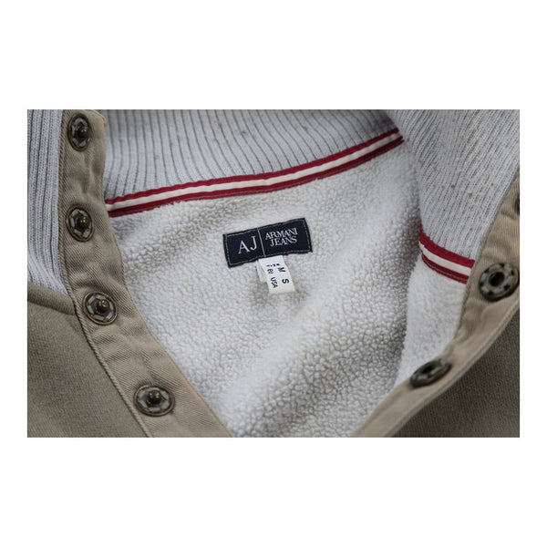 Vintage khaki Armani Jeans Sweatshirt - mens medium