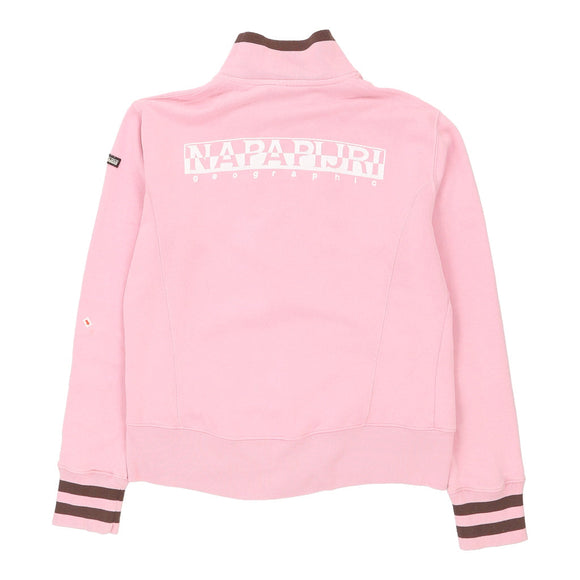 Vintage pink Napapijri Zip Up - womens medium