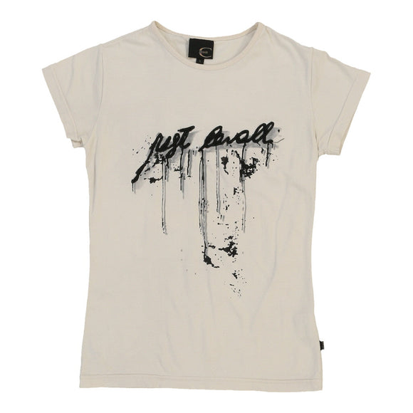 Vintage beige Just Cavalli T-Shirt - womens large