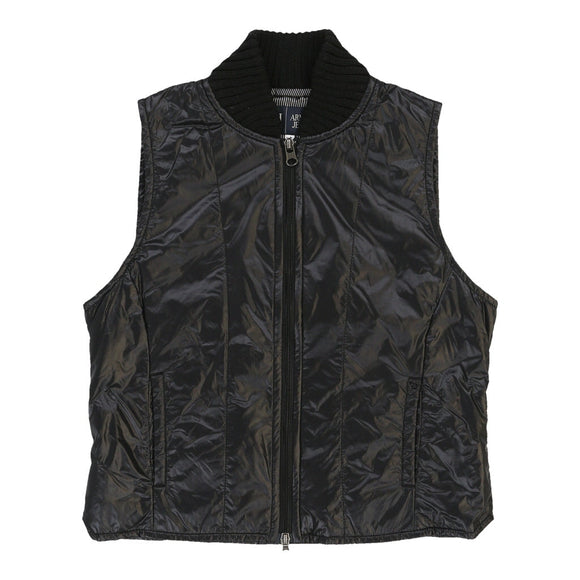 Vintage black Armani Jeans Gilet - womens small