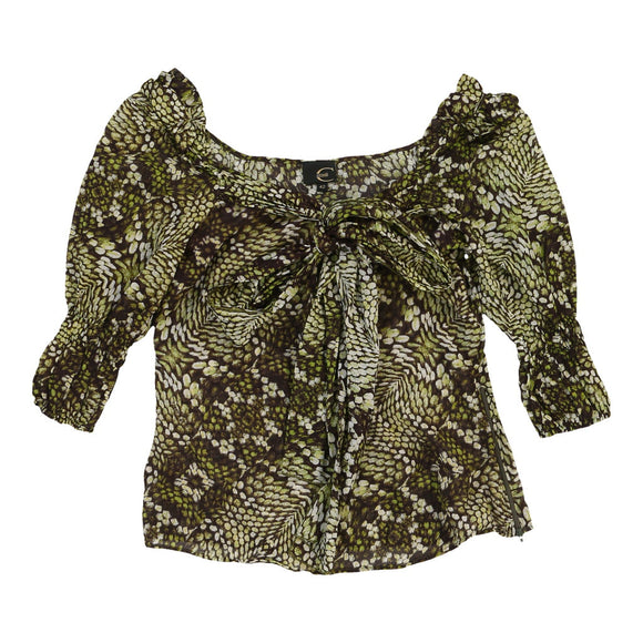 Vintage green Just Cavalli Blouse - womens small