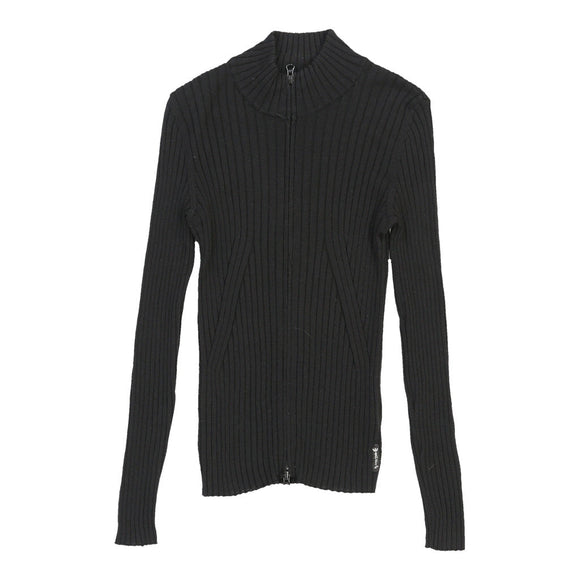 Vintage black Armani Jeans Zip Up - womens small
