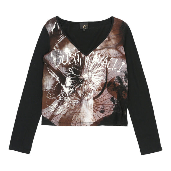 Vintage black Just Cavalli Long Sleeve Top - womens large