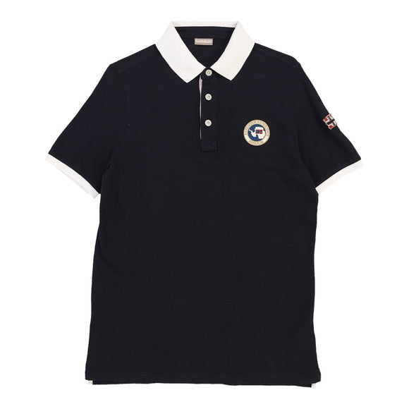 Vintage navy Napapijri Polo Shirt - mens small
