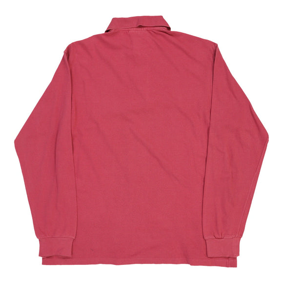 Vintage red Lacoste Long Sleeve Polo Shirt - mens medium