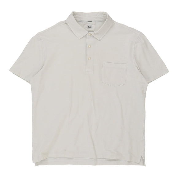 Vintage white C.P. Company Polo Shirt - mens large