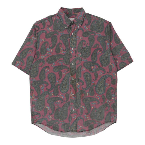 Vintage red Benetton Patterned Shirt - mens x-large