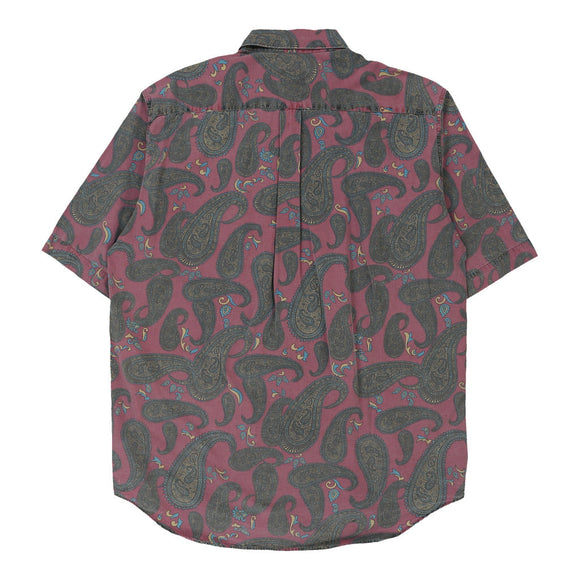 Vintage red Benetton Patterned Shirt - mens x-large