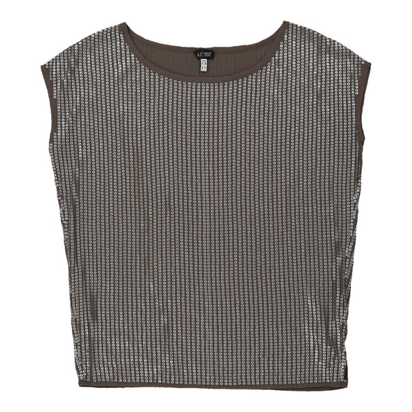 Vintagebrown Armani Jeans Sequin Top - womens small