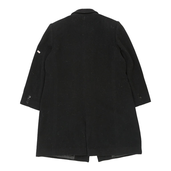 Vintage black Burberry London Overcoat - mens medium