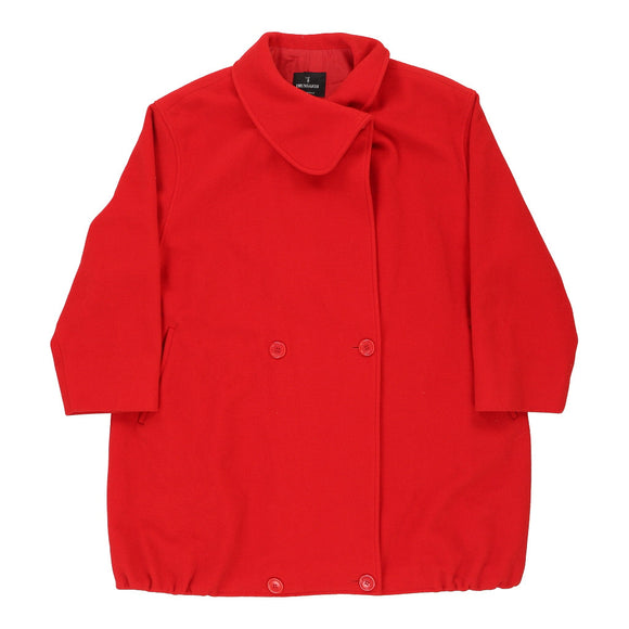Vintage red Trussardi Overcoat - womens large