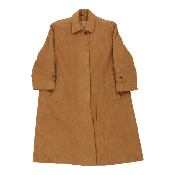 Vintage brown Aquascutum Overcoat - mens medium