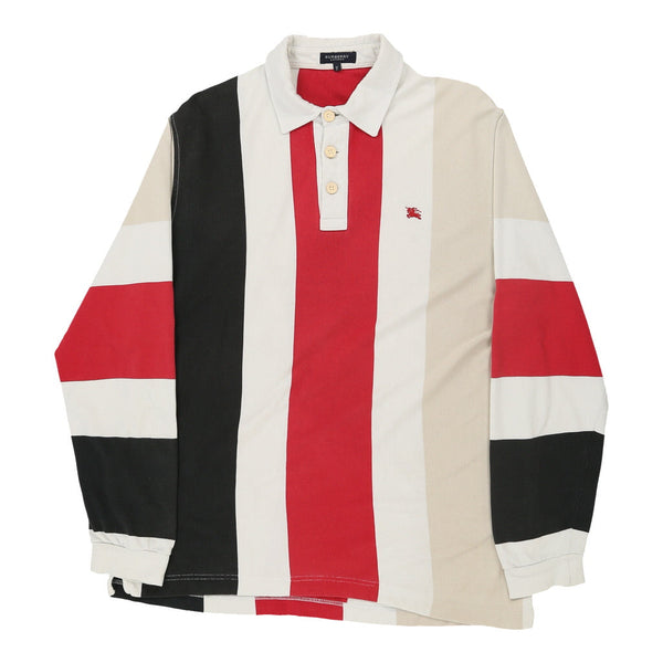 Vintage cream Burberry London Rugby Shirt - mens large