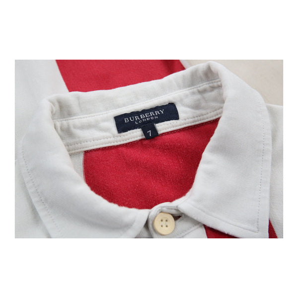 Vintage cream Burberry London Rugby Shirt - mens large