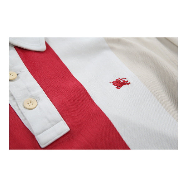 Vintage cream Burberry London Rugby Shirt - mens large