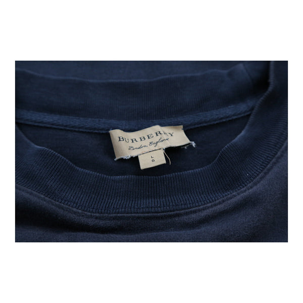 Vintage blue Burberry London Long Sleeve T-Shirt - mens large