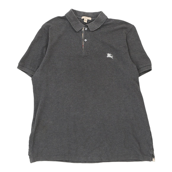 Vintage grey Burberry Brit Polo Shirt - mens x-large