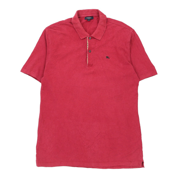 Vintage red Burberry London Polo Shirt - mens large