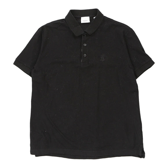 Vintage black Burberry Polo Shirt - mens medium