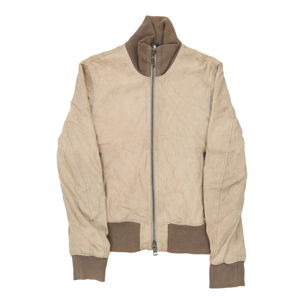 Vintage beige Burberry Brit Suede Jacket - mens small