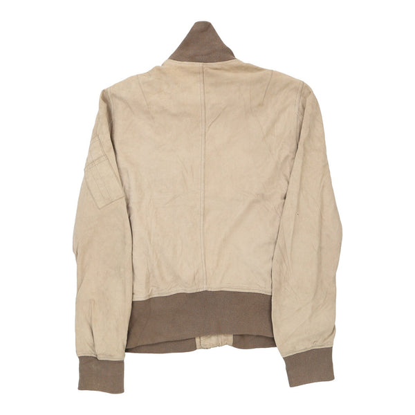Vintage beige Burberry Brit Suede Jacket - mens small
