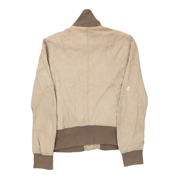 Vintage beige Burberry Brit Suede Jacket - mens small