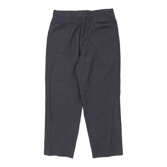 Vintage blue Burberry Trousers - mens 37" waist