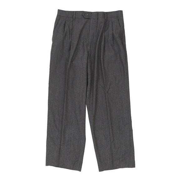 Vintage grey Burberry London Trousers - mens 34" waist