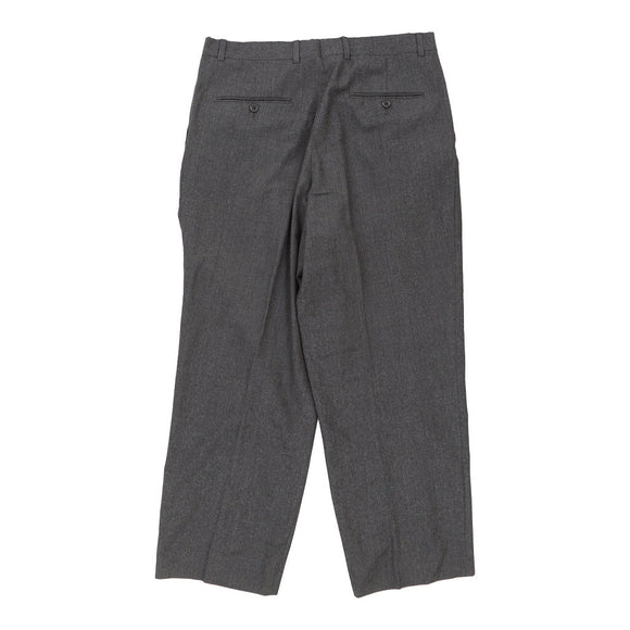 Vintage grey Burberry London Trousers - mens 34" waist