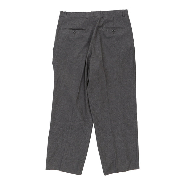 Vintage grey Burberry London Trousers - mens 34" waist
