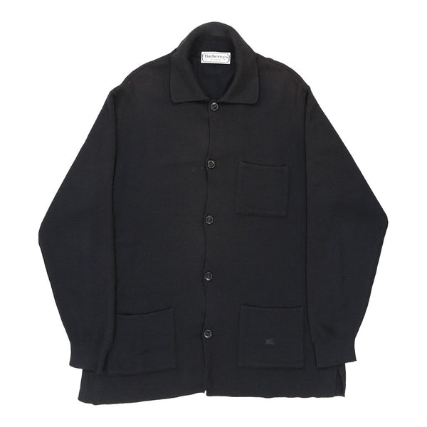 Vintage black Burberry Cardigan - mens x-large