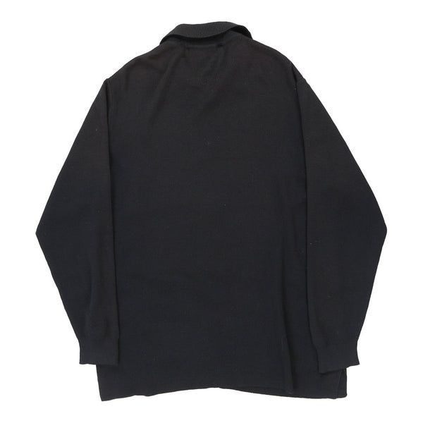 Vintage black Burberry Cardigan - mens x-large