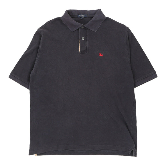 Vintage navy Burberry London Polo Shirt - mens medium