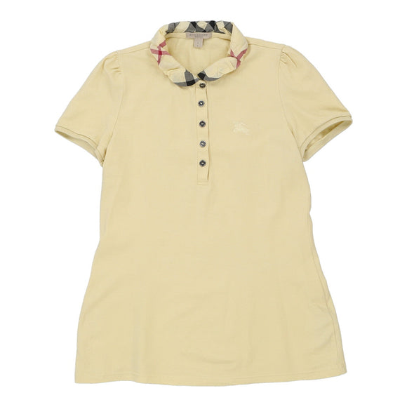 Vintage yellow Burberry Brit Polo Shirt - womens small