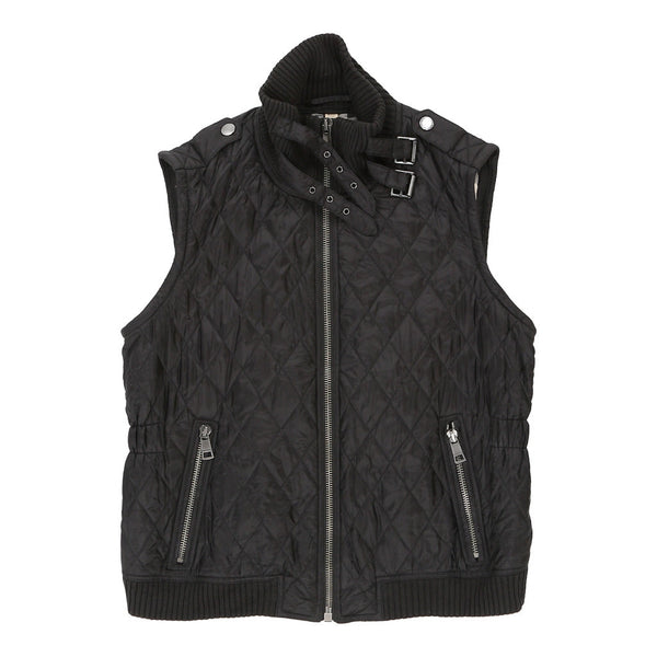 Vintage black Burberry Brit Gilet - womens large