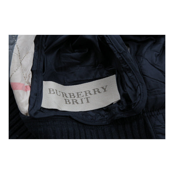 Vintage black Burberry Brit Gilet - womens large