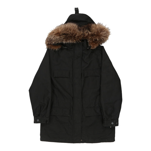 Vintage black Burberry London Coat - womens medium