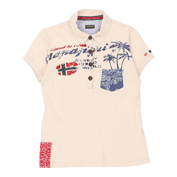 Vintagecream Napapijri Polo Shirt - womens small