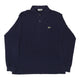 Vintageblue Lacoste Long Sleeve Polo Shirt - mens large