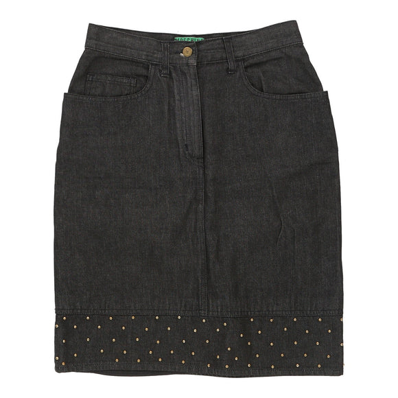Vintage black Moschino Denim Skirt - womens 28" waist