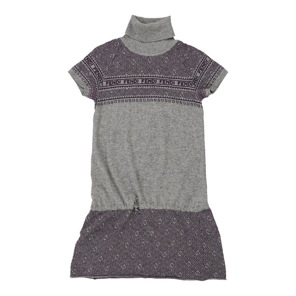 Vintage grey 12 Years Fendi Jumper Dress - girls medium