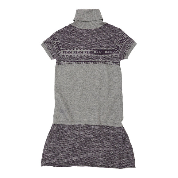 Vintage grey 12 Years Fendi Jumper Dress - girls medium