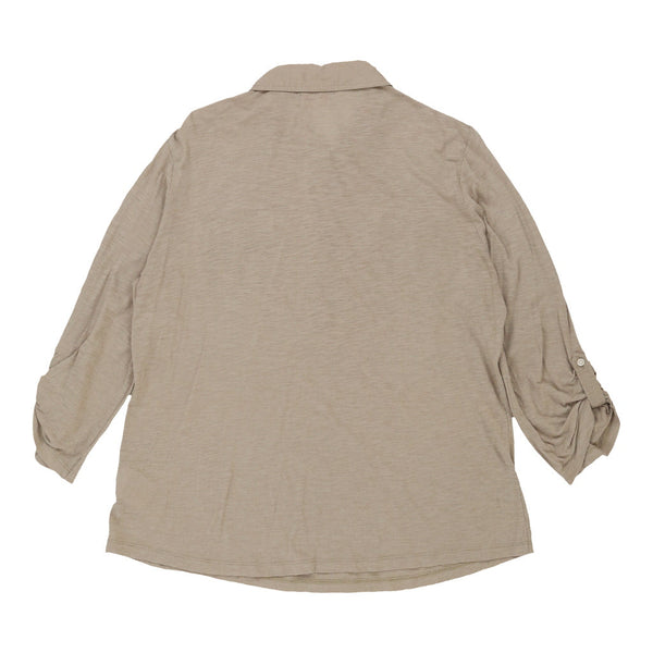 Vintagebeige Napapijri Long Sleeve Polo Shirt - womens x-large