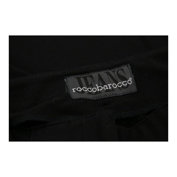 Vintage black Roccobarocco Trousers - womens 28" waist