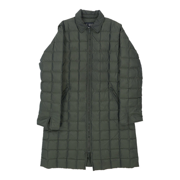 Vintage Armani Coat - Large Green Polyester coat Armani   
