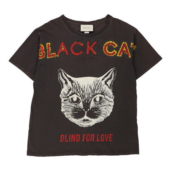 Vintagegrey Black Cat Gucci T-Shirt - womens large