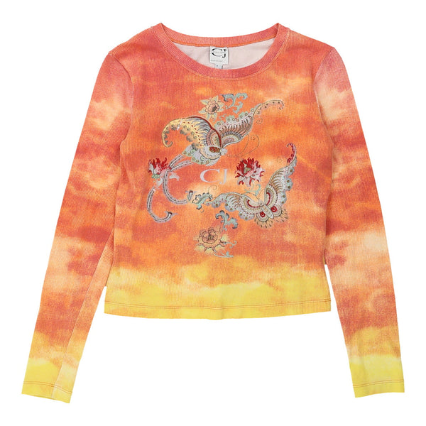Vintageorange Cavalli Long Sleeve Top - womens small