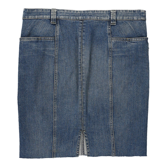 Vintageblue Comfort Fit Armani Jeans Denim Skirt - womens 35" waist