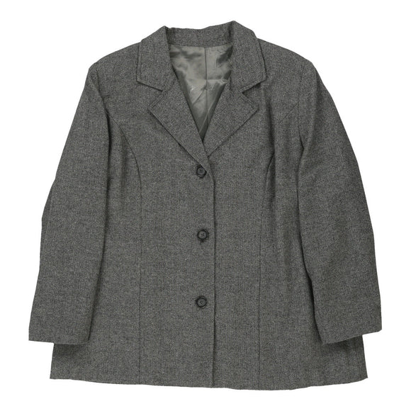 Vintage grey Yves Saint Laurent Coat - womens xx-large